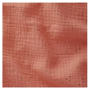 GENERIQUE TISSU GLIT DOUBLE GAZE PAILLETE OR vendu au mètre(...) - Papaye/or Rose