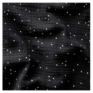 GENERIQUE TISSU GLIT DOUBLE GAZE PAILLETE OR vendu au mètre(...) - Noir/or Noir