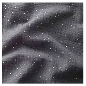 GENERIQUE TISSU GLIT DOUBLE GAZE PAILLETE OR vendu au mètre(...) - Gris Fonce