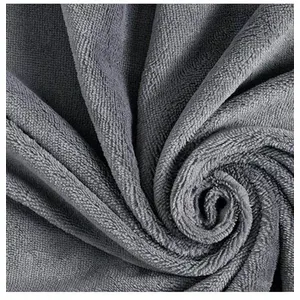 GENERIQUE Tissu Micro Eponge Bambou vendu au mètre(...) - Gris Fonce