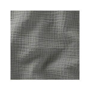 Tissu Double Gaze de coton gaufrée vendu au mètre - Vert (VERT DE GRIS... pas cher
