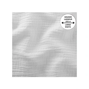 sperenza Tissu coton double gaze gaufré grande largeur vendu par 50 cm...