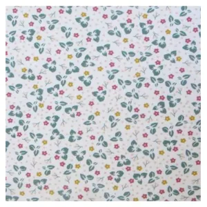 GENERIQUE Tissu coton Bio petites feuilles vendu au mètre(...) - Blanc