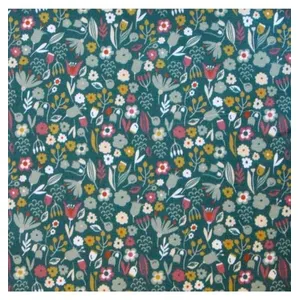 GENERIQUE Tissu coton Bio fleurs des champs vendu au mètre(...) - Vert