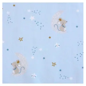 GENERIQUE Tissu coton enfant souris vendu au mètre(...) - Bleu