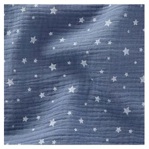 GENERIQUE Tissu gauffre étoilé vendu au mètre(...) - Bleu