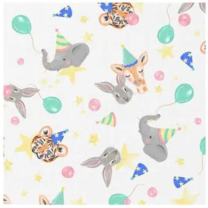 GENERIQUE Tissu coton enfant numérique carnaval vendu au mètre(...) - 0001 Blanc