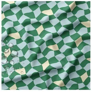 Tissu imperméable damier vendu au mètre(...) - Vert (90)