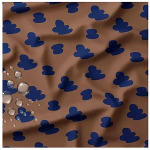 Tissu imperméable nuages bleus vendu au mètre(...) - 0126 Marron