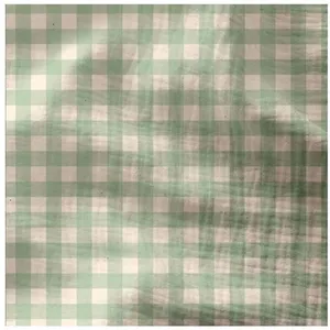Tissu coton double gaze vichy vendu au mètre(...) - VICHYGALET