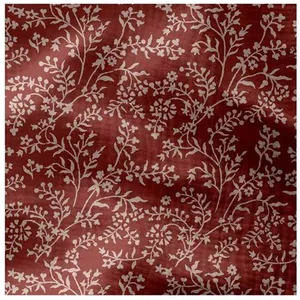 Tissu coton double gaze imprimé fleurs vendu au mètre(...) - 0004 Roug...