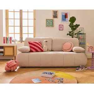 BEST MOBILIER Harper - canapé 3 places convertible avec coffre en tissu texturé TU pas cher