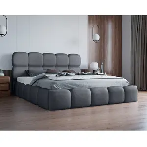 Mariposa - lit coffre - 180x200 cm - sommier inclus - en velours pas cher
