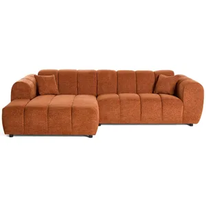 LISA DESIGN Curtis - canapé d'angle gauche 4 places en tissu texturé TU