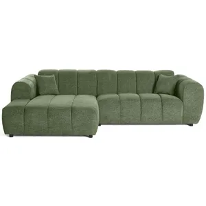LISA DESIGN Curtis - canapé d'angle gauche 4 places en tissu texturé TU