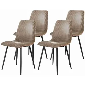 Comparateur de prix : LISA DESIGN Iris - lot de 4 chaises - en velours côtelé et velours TU
