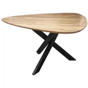 Comparateur de prix : LISA DESIGN Makana - table à manger - bois massif d'acacia et métal - 6 personnes TU