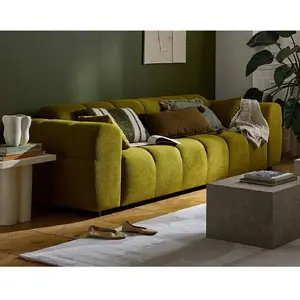 LISA DESIGN Ray - canapé droit 3 places en velours texturé TU pas cher