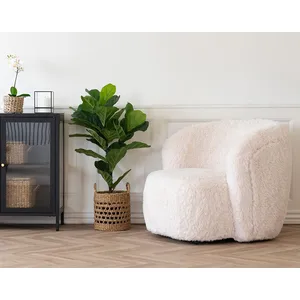 Comparateur de prix : Lisa Design Maeto - fauteuil - en fausse fourrure - Ecru