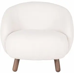 Comparateur de prix : Lisa Design Nayeli - fauteuil avec pieds en bois d'hévéa - en tissu bouclette
