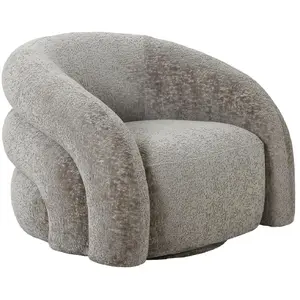 Lisa Design Nicolo - fauteuil pivotant - en tissu texturé pas cher