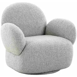 Comparateur de prix : Lisa Design Javier - fauteuil pivotant - en tissu bouclette