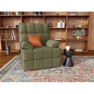 Bestmobilier Chandler - Fauteuil relax électrique en velours texturé pas cher