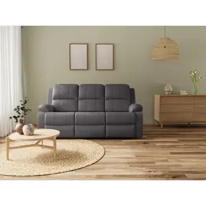 Bestmobilier Armand - Canapé 3 places relax électrique en simili pas cher