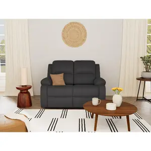 BESTMOBILIER Armand - Canapé 2 places relax électrique en simili - Noir pas cher
