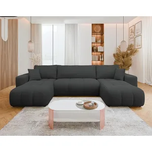 Bestmobilier Nicole - Canapé panoramique en U 7 places convertible ave... pas cher