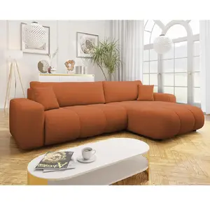 Bestmobilier Nicole - Canapé d'angle réversible 5 places convertible a... pas cher