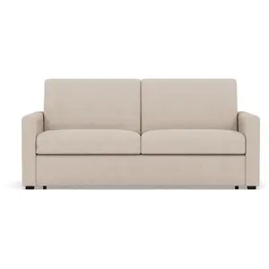 Bestmobilier Canapé droit convertible 3 places en tissu beige pas cher