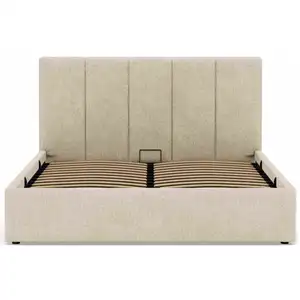 Beanie - lit coffre - 160x200 cm - en velours - sommier inclus
