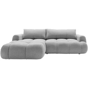 BESTMOBILIER Yulin - canapé d'angle gauche 4 places convertible avec c... pas cher