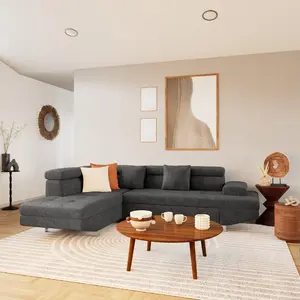 BESTMOBILIER Margaux - Canapé dangle gauche 5 places convertible avec ... pas cher