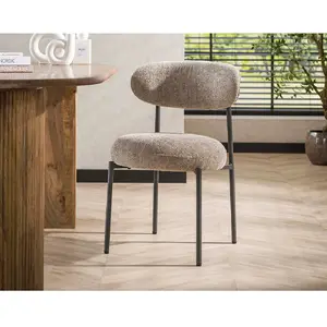 Comparateur de prix : Adelia - lot de 2 chaises - pieds en métal - en tissu texturé - Sable