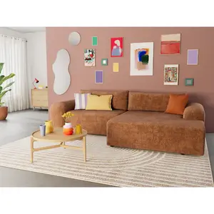 BESTMOBILIER Rebecca - canapé d'angle droit 4 places convertible avec ... pas cher