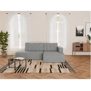 BESTMOBILIER Topaze - canapé d'angle droit 4 places convertible avec c... pas cher