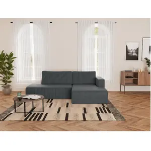 BESTMOBILIER Topaze - canapé d'angle droit 4 places convertible avec c... pas cher