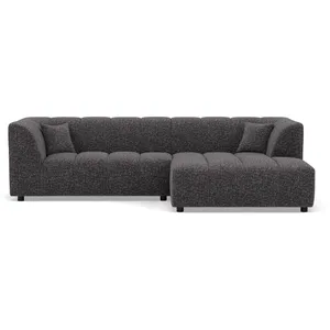 Curtis - canapé d'angle droit 4 places avec accoudoir en tissu texturé pas cher