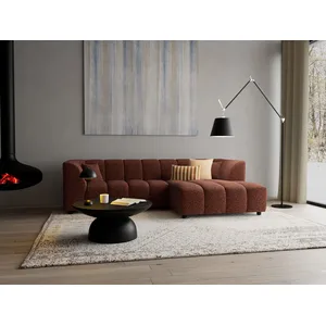 Curtis - canapé d'angle droit 4 places avec accoudoir en tissu texturé pas cher