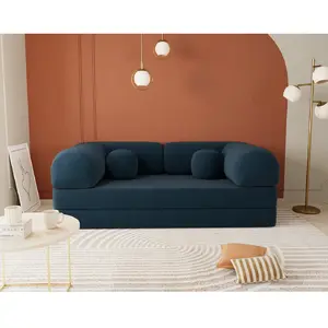Nebula - Canapé 3 places convertible en velours texturé pas cher
