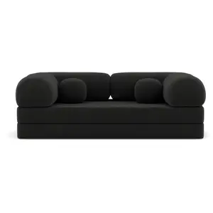 Nebula - Canapé 3 places convertible en velours texturé pas cher