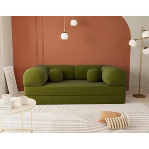 Nebula - Canapé 3 places convertible en velours texturé pas cher