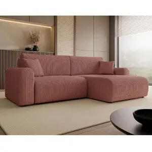 Best Mobilier Naomi - Canapé d'angle réversible 4 places convertible a... pas cher