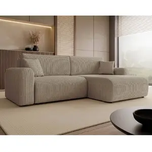 Best Mobilier Naomi - Canapé d'angle réversible 4 places convertible a... pas cher