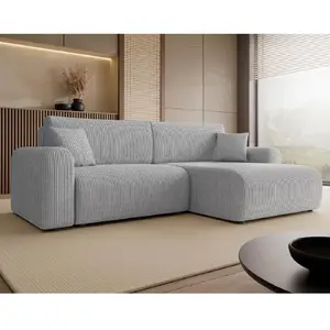 Best Mobilier Naomi - Canapé d'angle réversible 4 places convertible a... pas cher