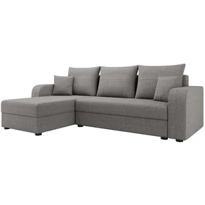 BESTMOBILIER Harvey - canapé d'angle réversible - 4 places - convertible avec coffre - en tissu