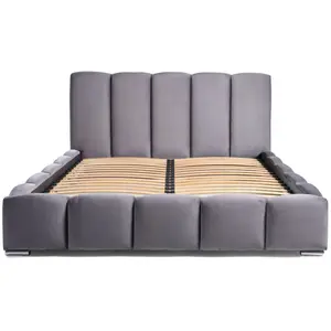 Comparateur de prix : BESTMOBILIER Torreon - lit coffre - 160x200 - sommier inclus - en velours 160 x 200 cm