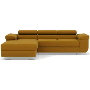 BestMobilier Pablo Canapé d'angle Jaune pas cher